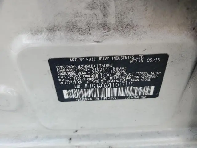 2015 SUBARU IMPREZA PREMIUM  