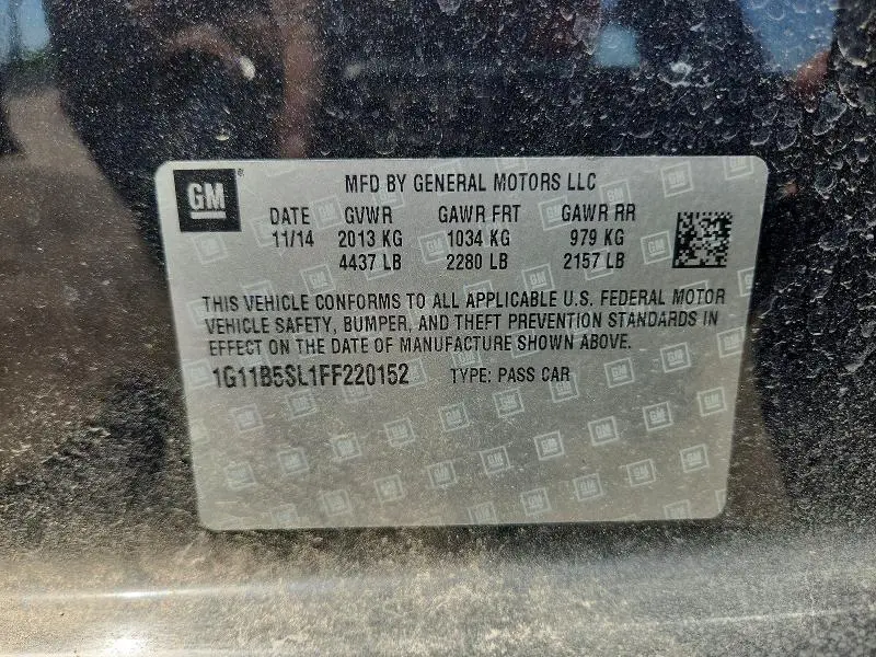 2015 CHEVROLET MALIBU LS  