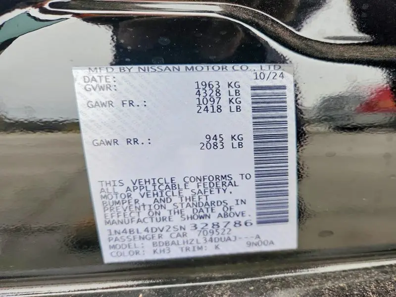 2025 NISSAN ALTIMA 2.5 SV  