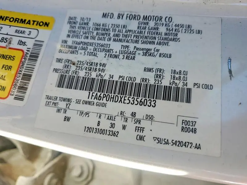 2014 FORD FUSION SE  
