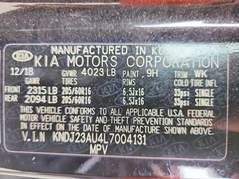 2020 KIA SOUL LX  