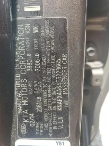 2014 KIA FORTE LX  