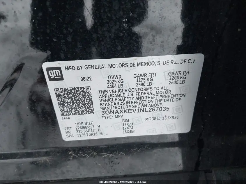 2022 CHEVROLET EQUINOX FWD LT