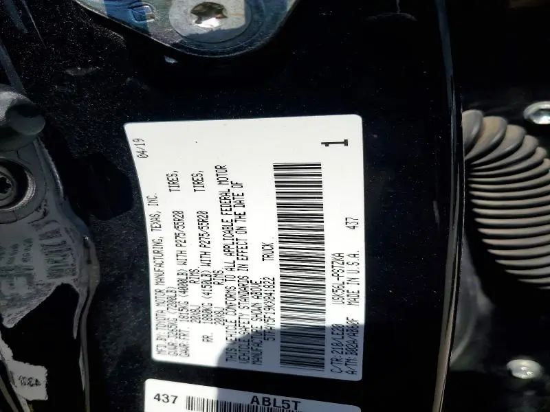 2019 TOYOTA TUNDRA PLATINUM  