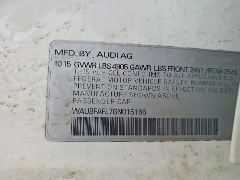 2016 AUDI A4 PREMIUM S-LINE  