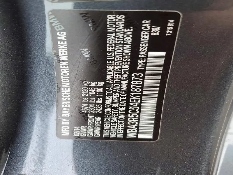 2014 BMW 435 XI  