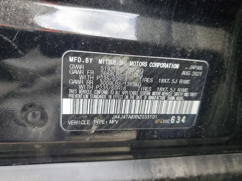 2022 MITSUBISHI OUTLANDER ES  