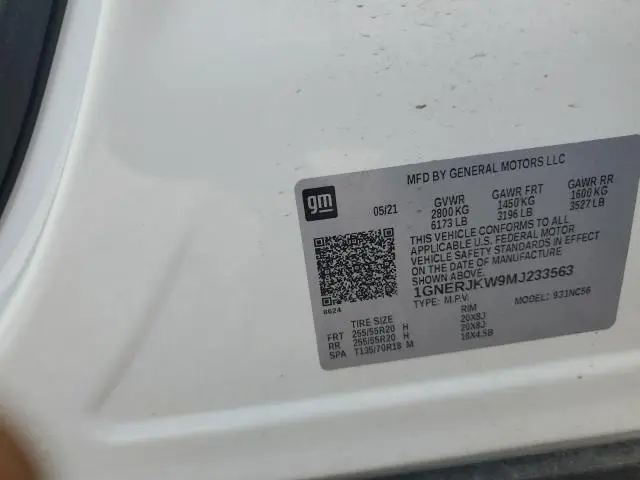 2021 CHEVROLET TRAVERSE RS  