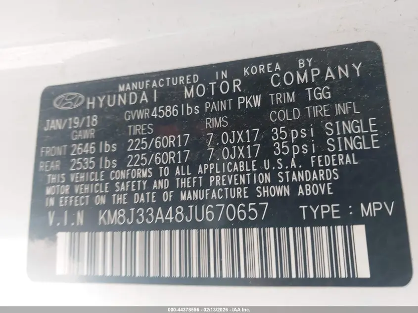 2018 HYUNDAI TUCSON SEL