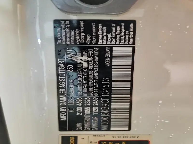 2012 MERCEDES-BENZ E 350  