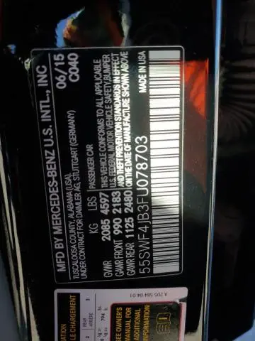 2015 MERCEDES-BENZ C 300  