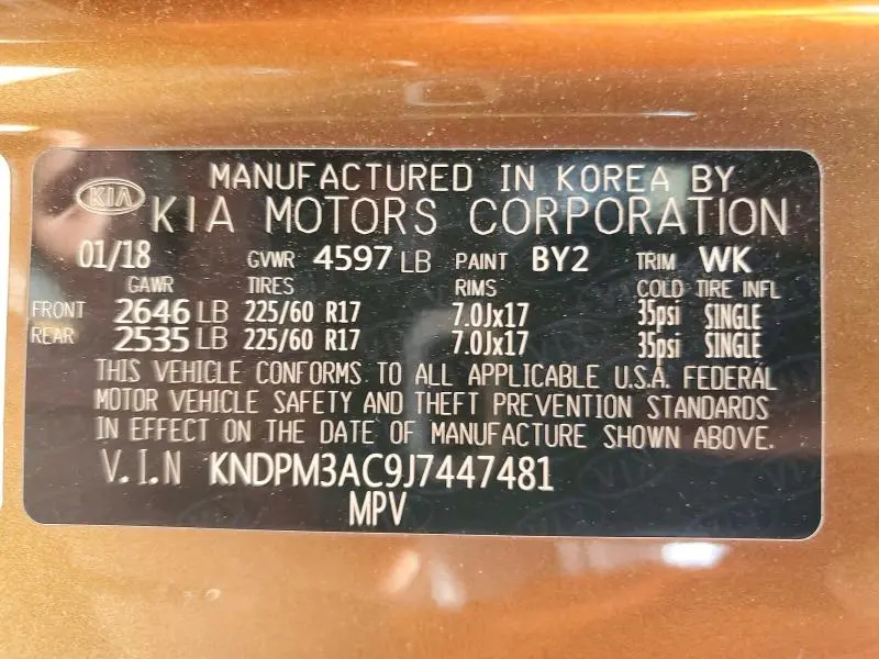 2018 KIA SPORTAGE LX  