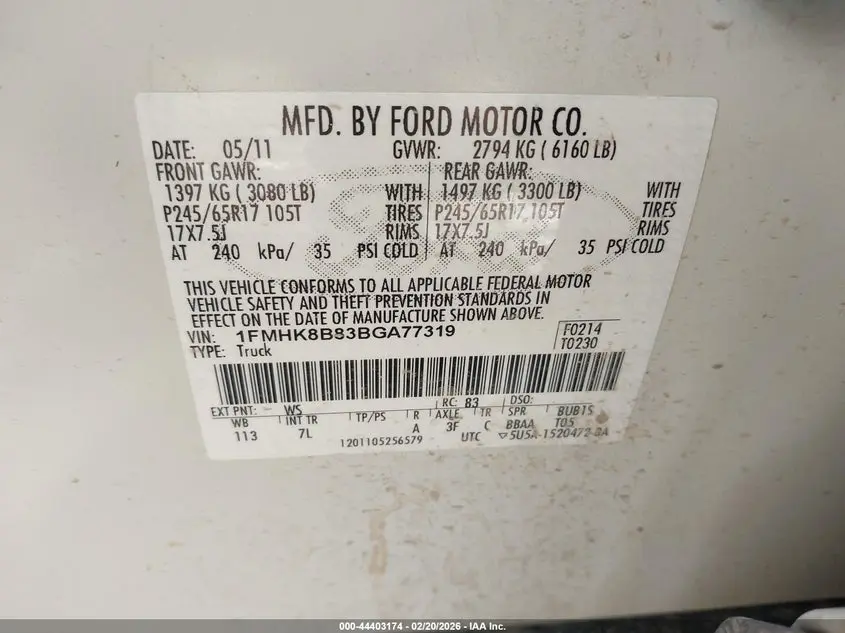 2011 FORD EXPLORER  