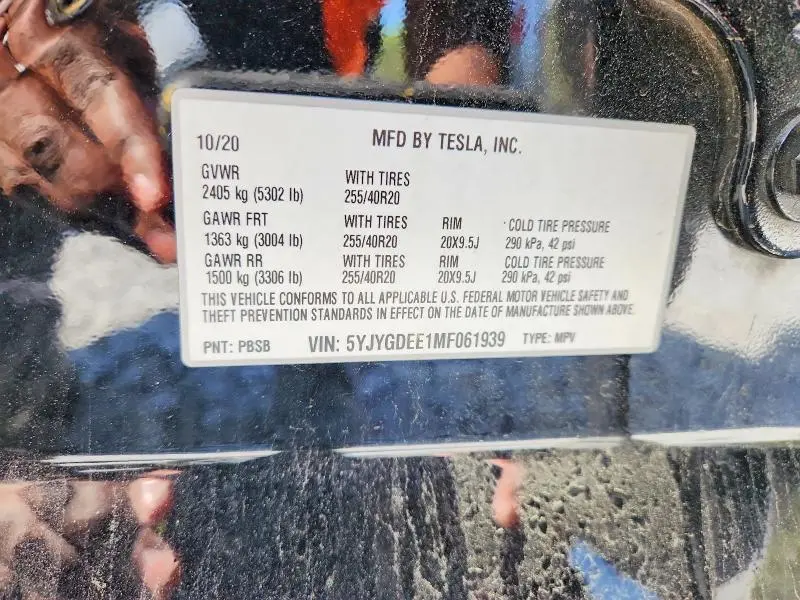 2021 TESLA MODEL Y   