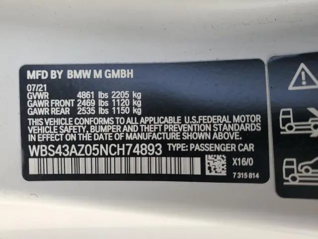 2022 BMW M4 COMPETITION  