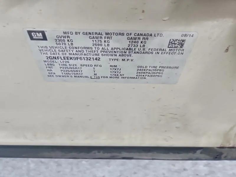 2015 CHEVROLET EQUINOX LS  