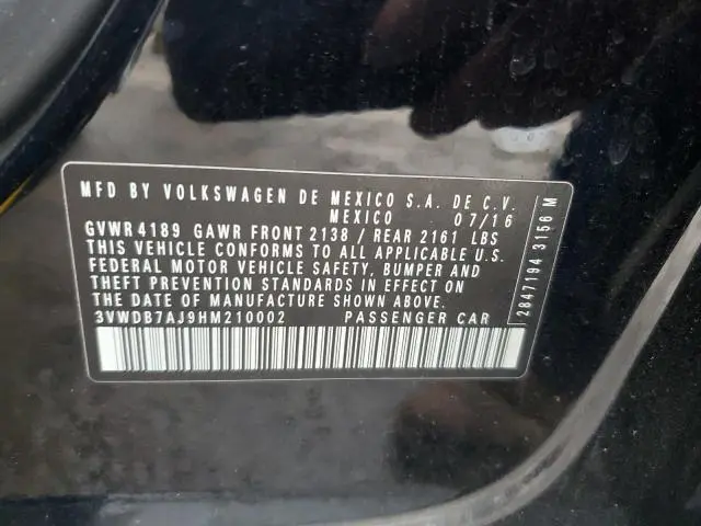 2017 VOLKSWAGEN JETTA SE  