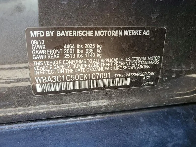 2014 BMW 328 I SULEV  