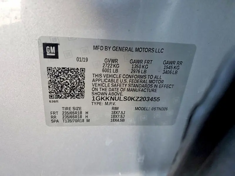 2019 GMC ACADIA SLT-1  