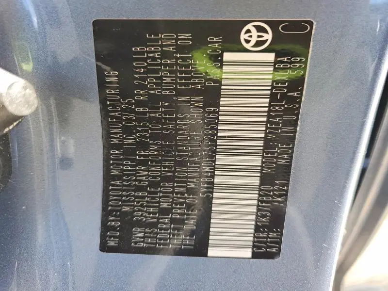 2025 TOYOTA COROLLA LE  