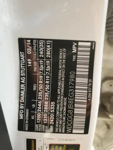 2014 MERCEDES-BENZ GLK 350 4MATIC  