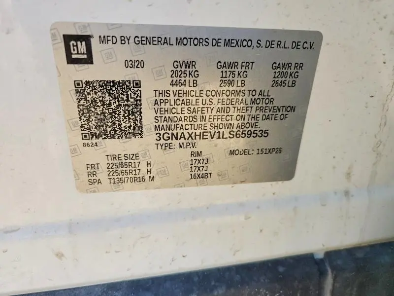 2020 CHEVROLET EQUINOX LS  