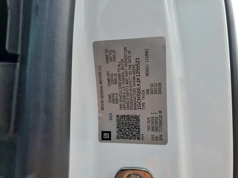 2019 CHEVROLET COLORADO   