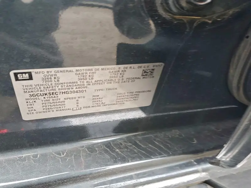 2017 CHEVROLET SILVERADO K1500 LTZ  