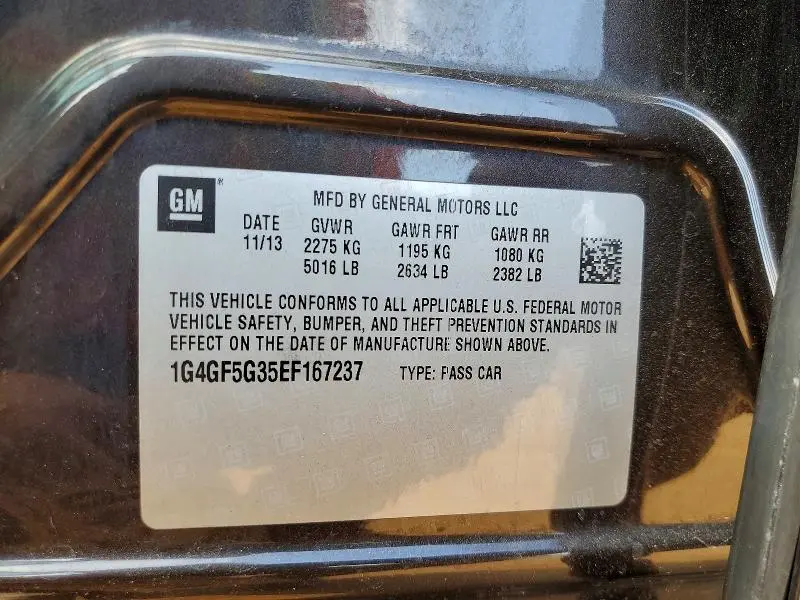 2014 BUICK LACROSSE TOURING  