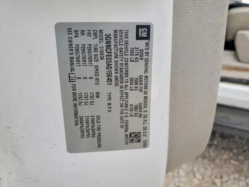 2010 CHEVROLET AVALANCHE LT  