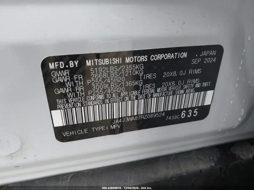 2024 MITSUBISHI OUTLANDER SEL 2.5 2WD/SEL BLACK EDITION 2WD