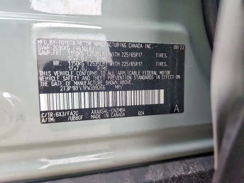 2023 TOYOTA RAV4 XLE  