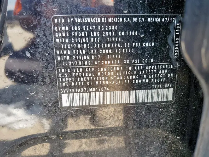 2018 VOLKSWAGEN TIGUAN SE