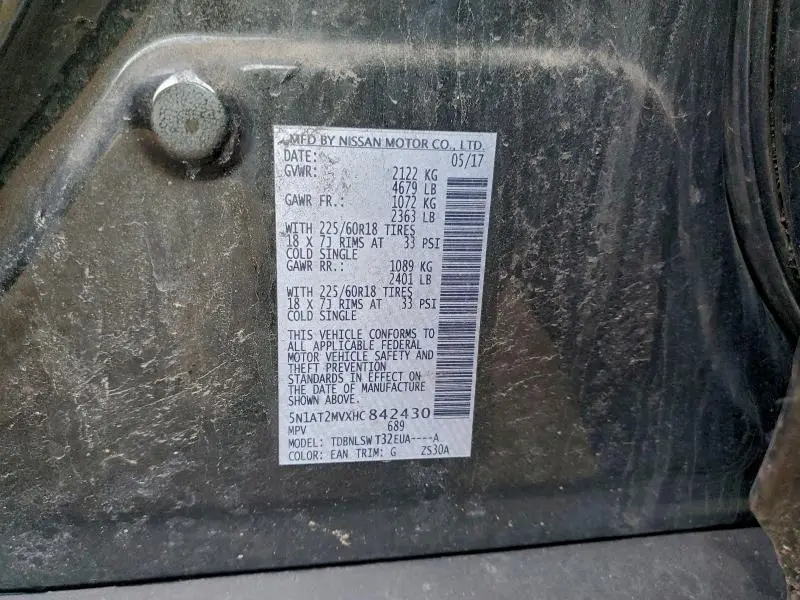 2017 NISSAN ROGUE SV  