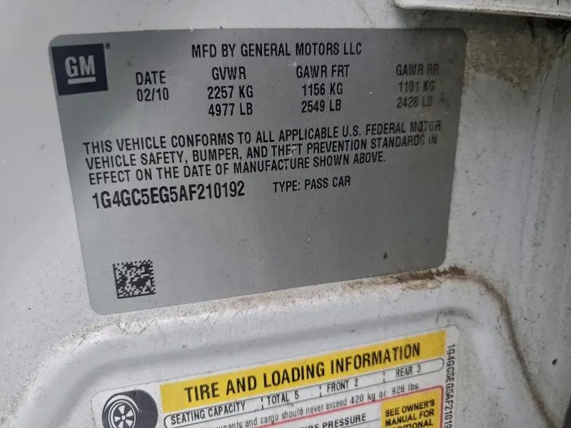 2010 BUICK LACROSSE CXL  