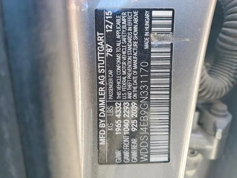 2016 MERCEDES-BENZ CLA 250  