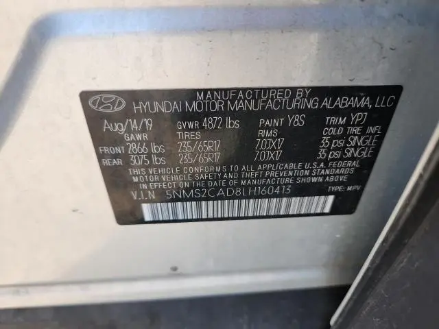 2020 HYUNDAI SANTA FE SE  