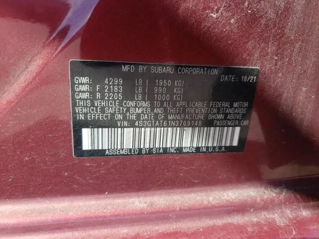 2022 SUBARU IMPREZA LIMITED  