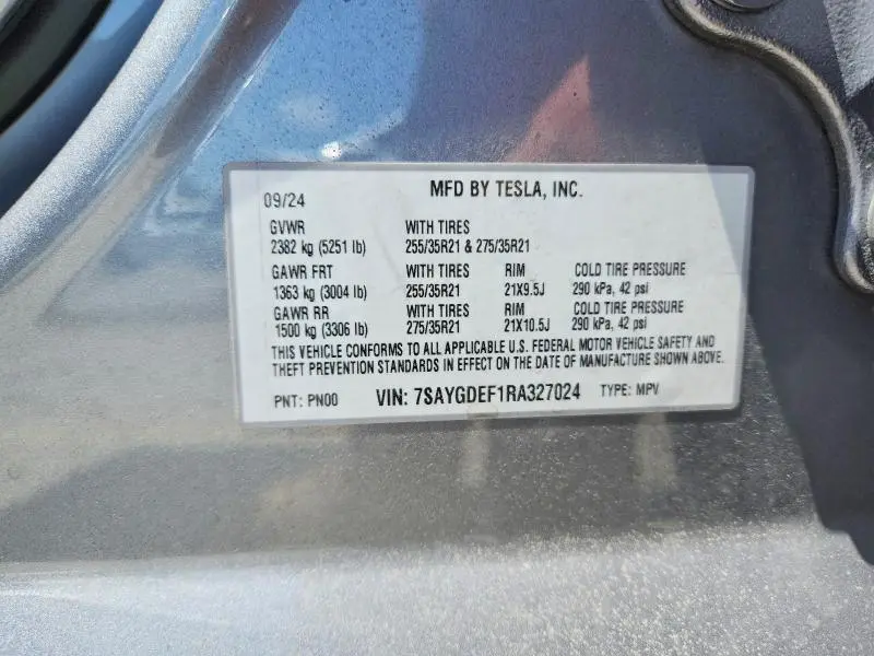 2024 TESLA MODEL Y   