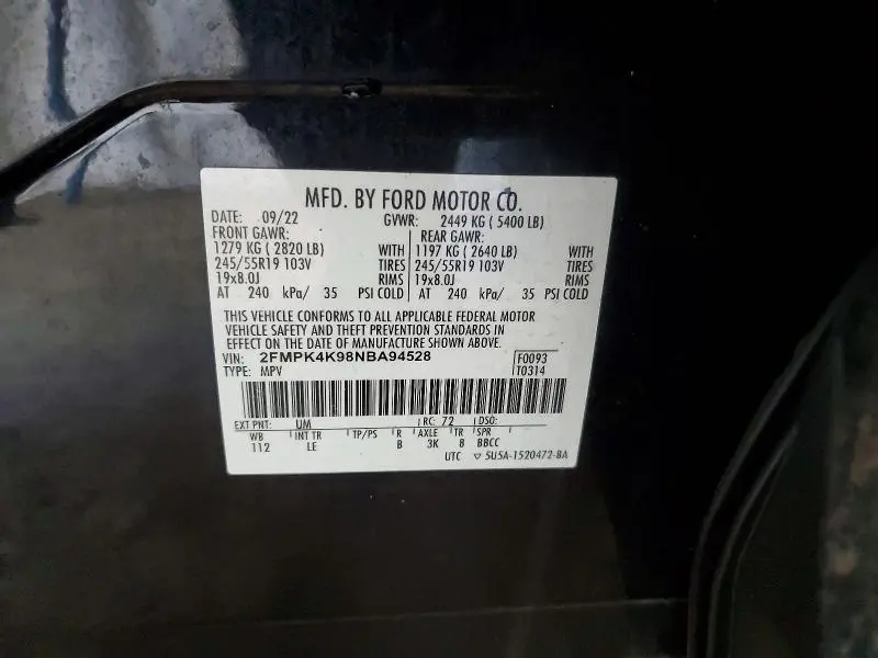 2022 FORD EDGE TITANIUM  