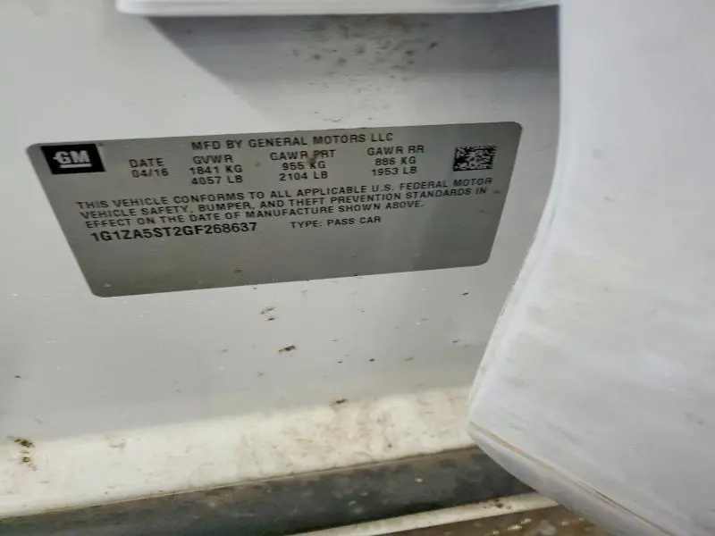 2016 CHEVROLET MALIBU L  