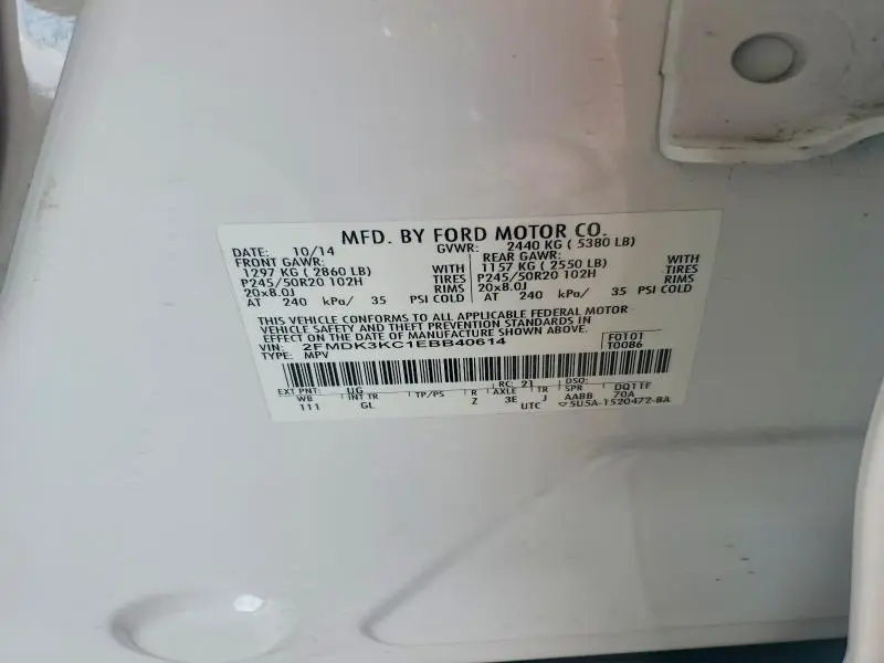 2014 FORD EDGE LIMITED  