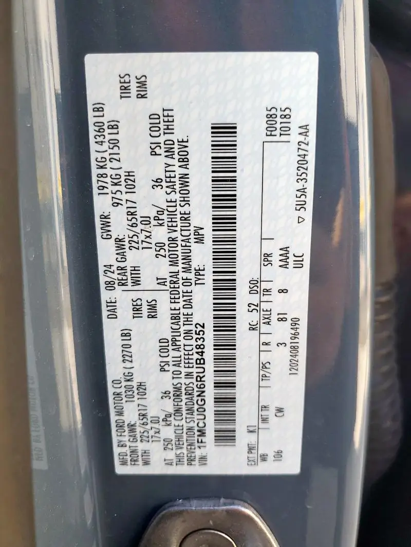 2024 FORD ESCAPE ACTIVE  