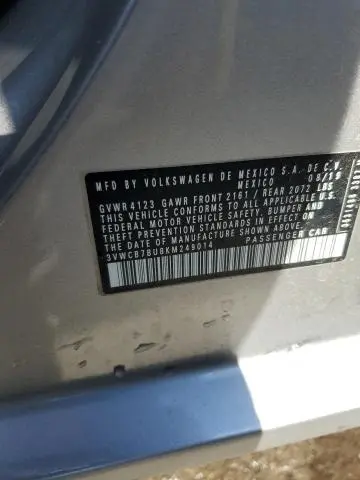 2019 VOLKSWAGEN JETTA S  