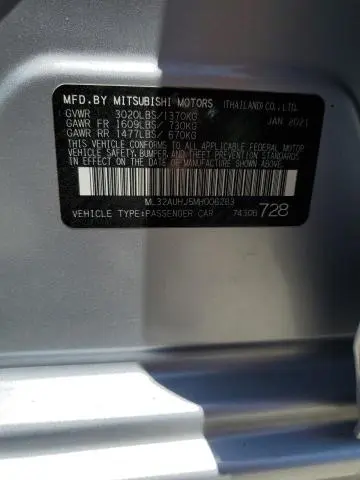 2021 MITSUBISHI MIRAGE ES  