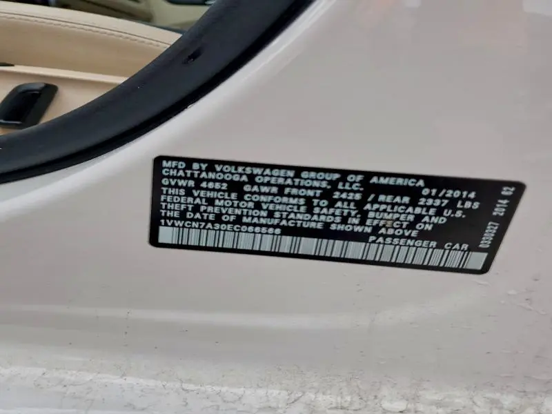 2014 VOLKSWAGEN PASSAT SEL  