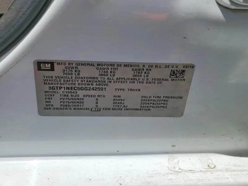 2016 GMC SIERRA C1500 SLT  