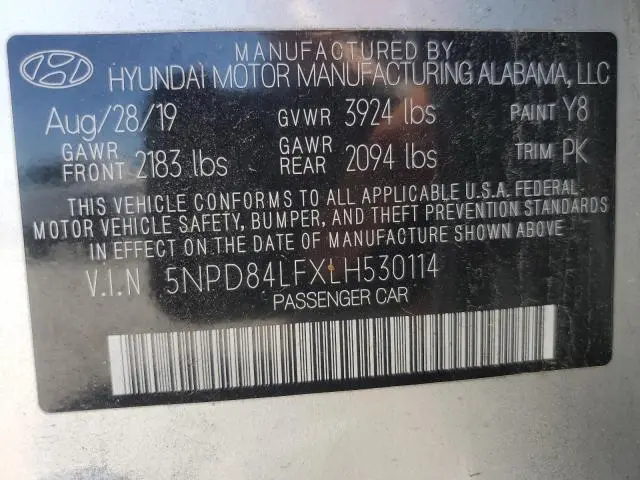 2020 HYUNDAI ELANTRA SEL