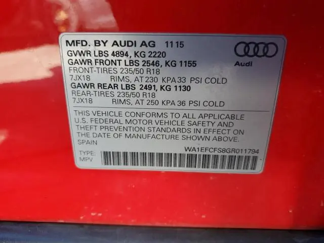 2016 AUDI Q3 PREMIUM PLUS  