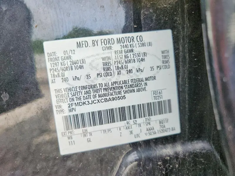 2012 FORD EDGE   
